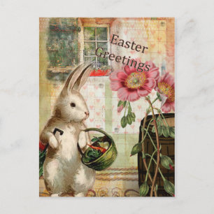 Vintag Osterhase Feiertagspostkarte