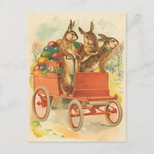 Vintag Osterhase Postkarte