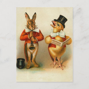 Vintag Osterhase Postkarte