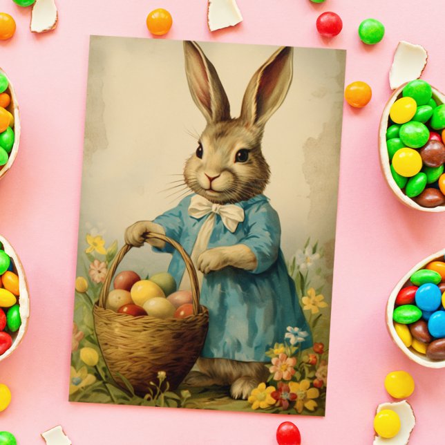 Vintag Osterhase Postkarte (Von Creator hochgeladen)
