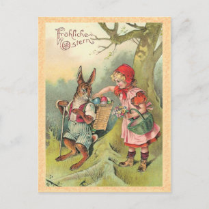 Vintag Osterhase Postkarte