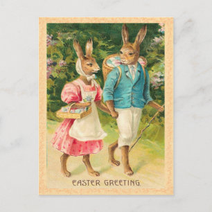 Vintag Osterhase Postkarte