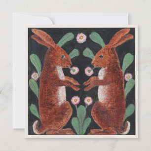 Vintag Osterhasen (1865-1890) Feiertagskarte