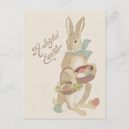 Vintag Osterhasen Eizellkörbe Wasserfarbe CC0850 Feiertagspostkarte