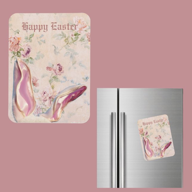 Vintag Osterhasen mit Viktorianischer Blüte Magnet (Von Creator hochgeladen)