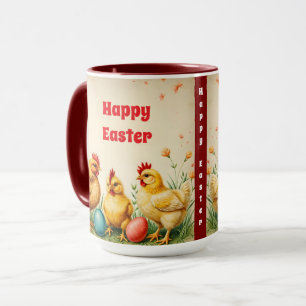 Vintag Ostern 3 Kleine Hühnerferien-Sammlung Tasse
