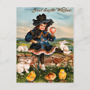Vintag Ostern Bunny Postcard Feiertagspostkarte
