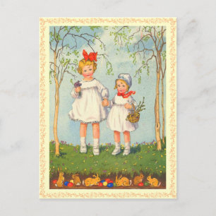 Vintag Ostern Bunny Postcard Feiertagspostkarte
