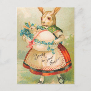 Vintag Ostern Bunny Postcard Feiertagspostkarte