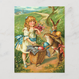 Vintag Ostern Bunny Postcard Feiertagspostkarte