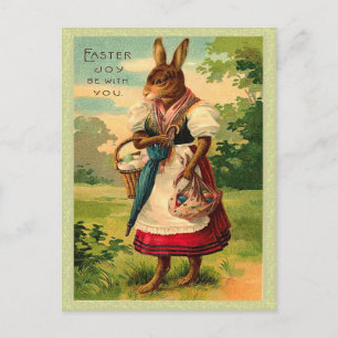 Vintag Ostern Bunny Postcard Feiertagspostkarte
