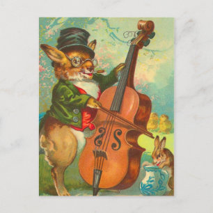 Vintag Ostern Bunny Postcard Feiertagspostkarte