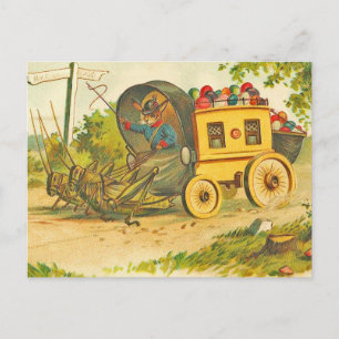 Vintag Ostern Bunny Postcard Feiertagspostkarte