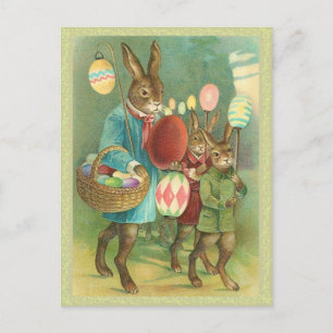 Vintag Ostern Bunny Postcard Feiertagspostkarte