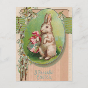 Vintag Ostern Bunny Postcard Feiertagspostkarte