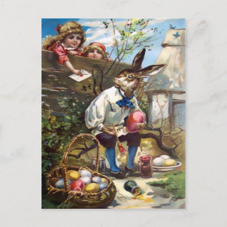 Vintag Ostern Bunny Postcard Postkarte