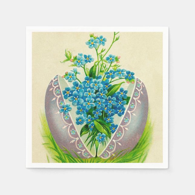 Vintag Ostern Ei Beste Ostern wünscht Gruß Serviette (Vorderseite)