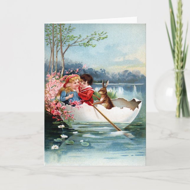 Vintag Ostern Feiertagskarte (Vorderseite)