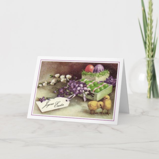 Vintag Ostern Feiertagskarte (Vorderseite)