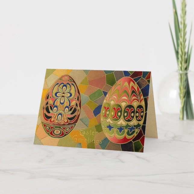 Vintag Ostern Feiertagskarte (Vorderseite)