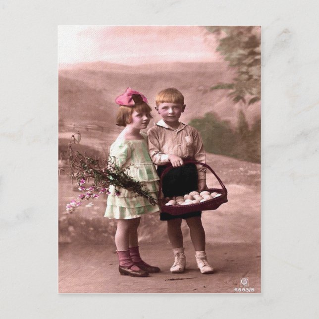 Vintag Ostern Feiertagspostkarte (Vorderseite)