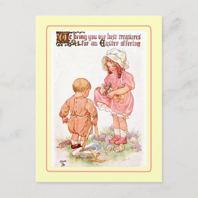 Vintag Ostern Feiertagspostkarte (Vorderseite)