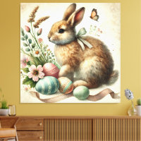 Vintag Ostern Kanincheneier Wasserfarbe