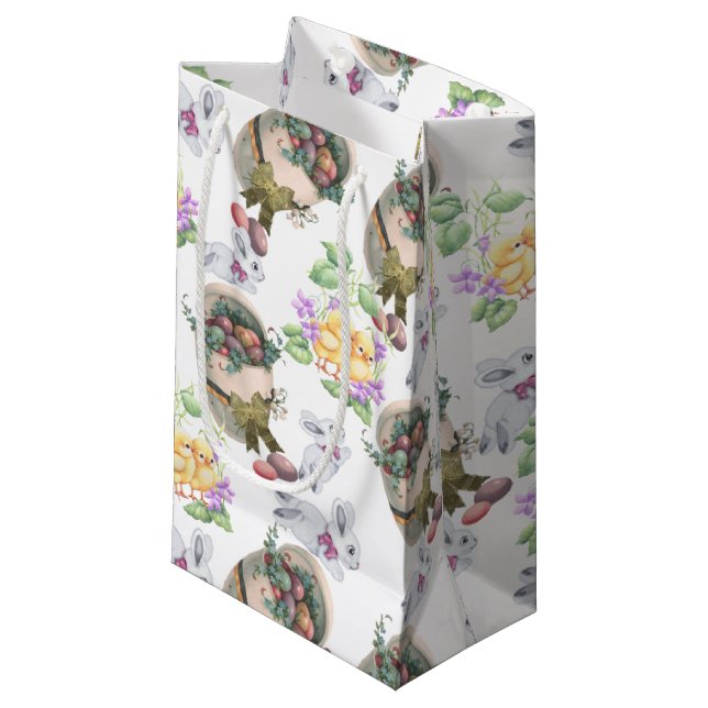 Vintag Ostern Kleine Geschenktüte (Vorderseite Schrägansicht)