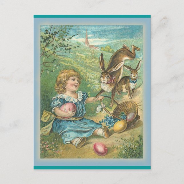 Vintag Ostern - Kunst - Postkarte (Vorderseite)