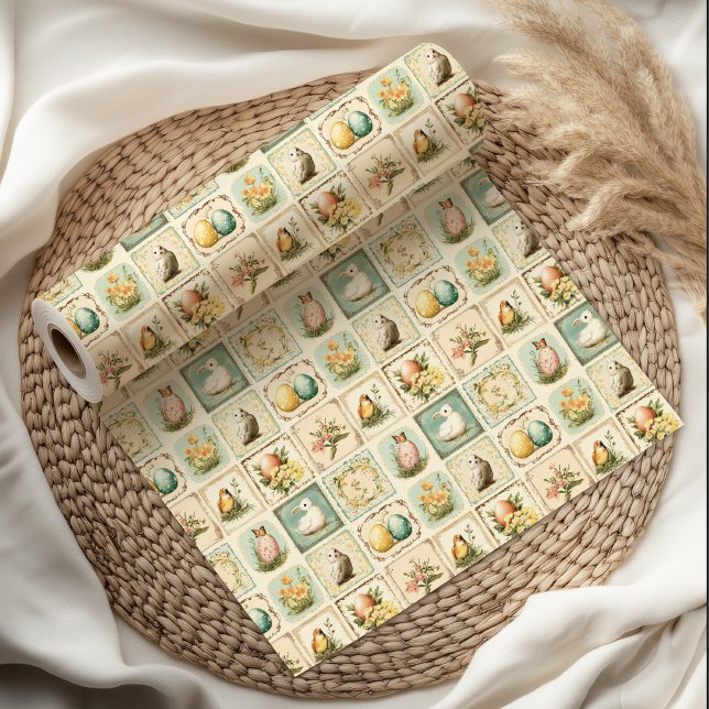 Vintag Ostern | Nostalgie Floral Geschenkpapier (Von Creator hochgeladen)