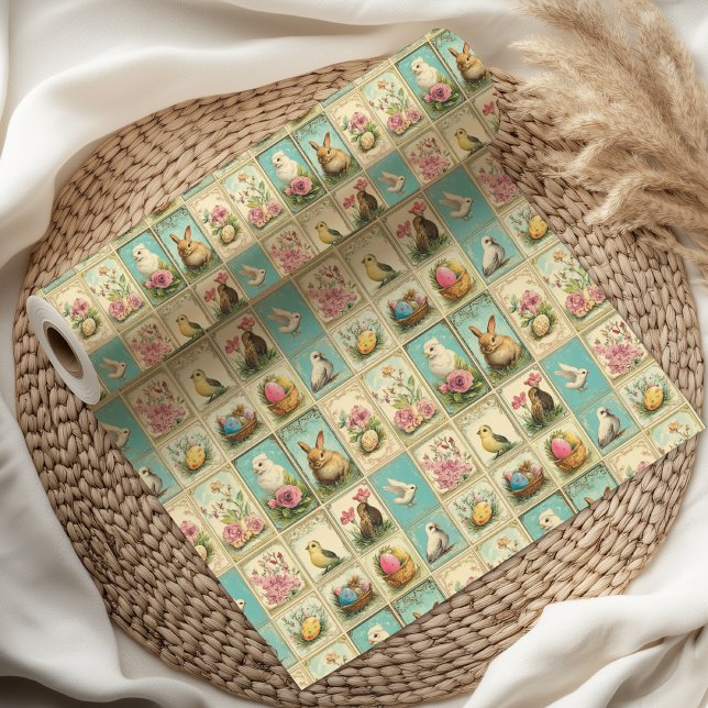 Vintag Ostern | Nostalgie Floral Geschenkpapier (Von Creator hochgeladen)