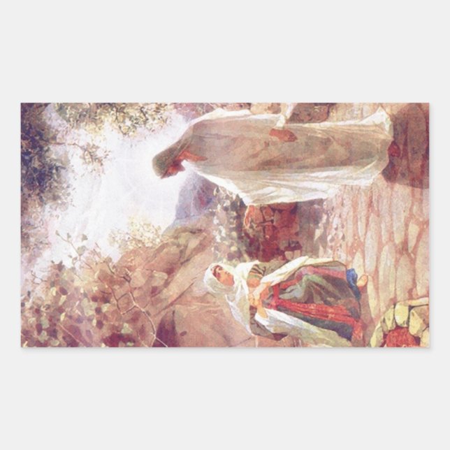 Vintag: Ostern - Rechteckiger Aufkleber (Vorderseite)