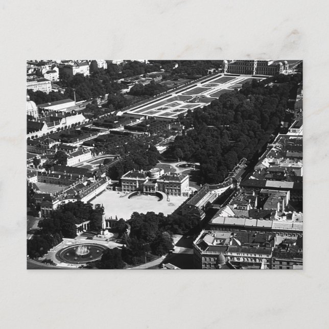 Vintag Österreich Wien Belvedere Parkübersicht Postkarte (Vorderseite)
