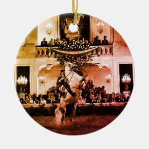 Vintag Österreich Wien Spanischer Courbette Keramik Ornament