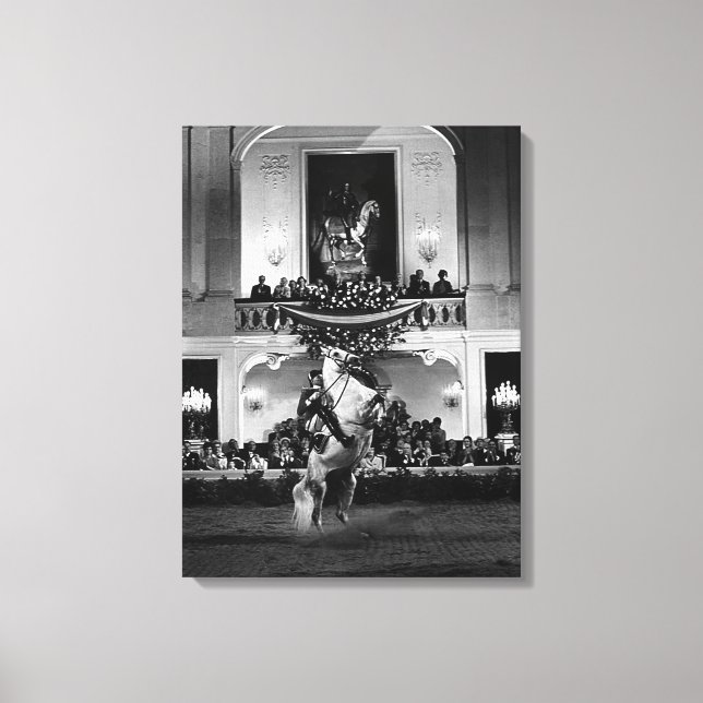 Vintag Österreich Wien Spanischer Courbette Leinwanddruck (Vorderseite)