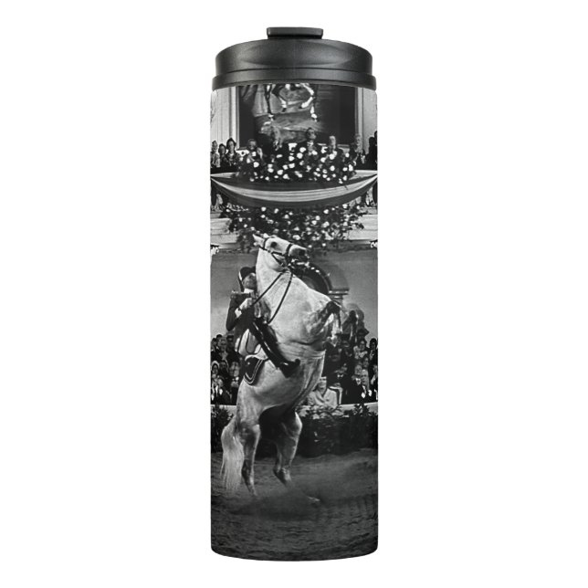 Vintag Österreich Wien Spanischer Courbette Thermosbecher (Vorderseite)