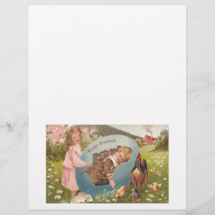 Vintag-OsterViktorianische Girl & Boy