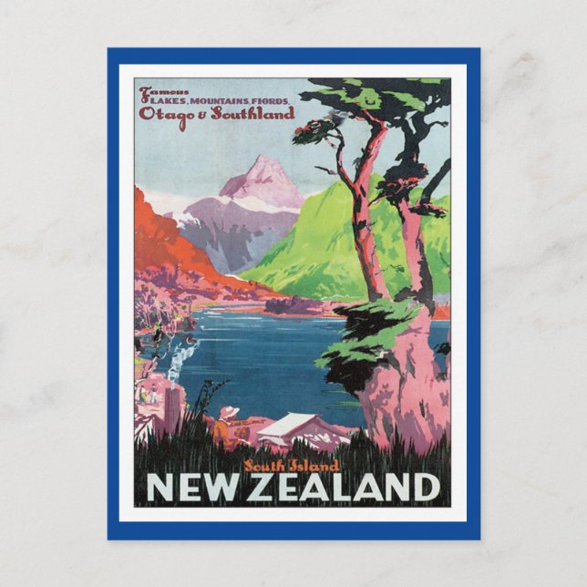 Vintag Otago New Zealand Postcard Postkarte (Vorderseite)