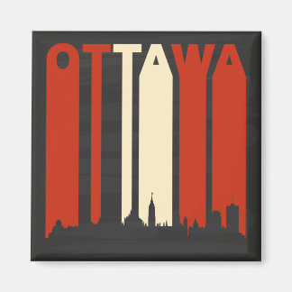 Vintag Ottawa Cityscape Magnet