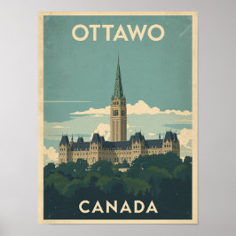 Vintag Ottawa Travel Poster