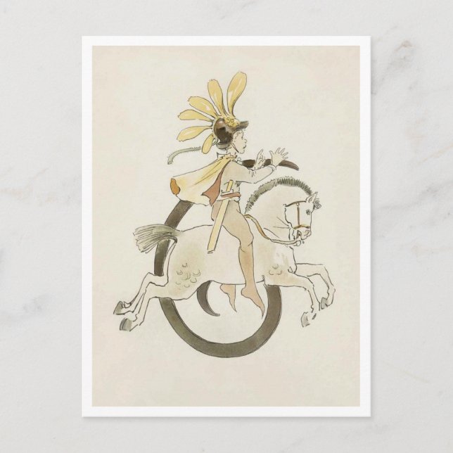 Vintag Ottilia Adelborg Blumennummer - 6 Postkarte (Vorderseite)