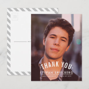 Vintag Overlay 1 Abschluss Vielen Dank Postkarte