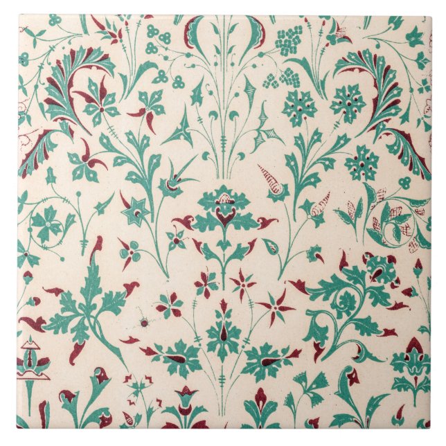 Vintag Owen Jones Middle Ages Muster Postkarte Fliese (Vorderseite)