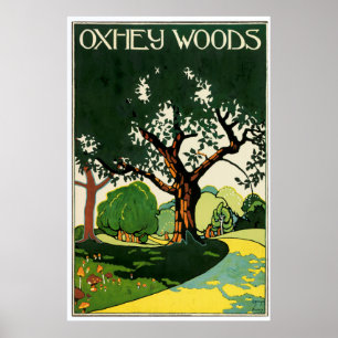 Vintag Oxhey Woods von Edward McKnight Kauffer Poster
