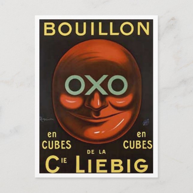 Vintag OXO Buillion Ad - Cie Liebig Postkarte (Vorderseite)