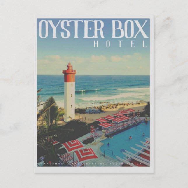 Vintag Oyster Box Lighthouse Travel Postcard Postkarte (Vorderseite)