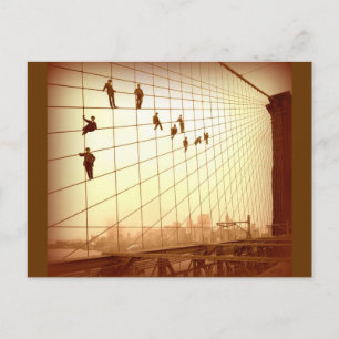 Vintag Painters Brooklyn Bridge Postkarte