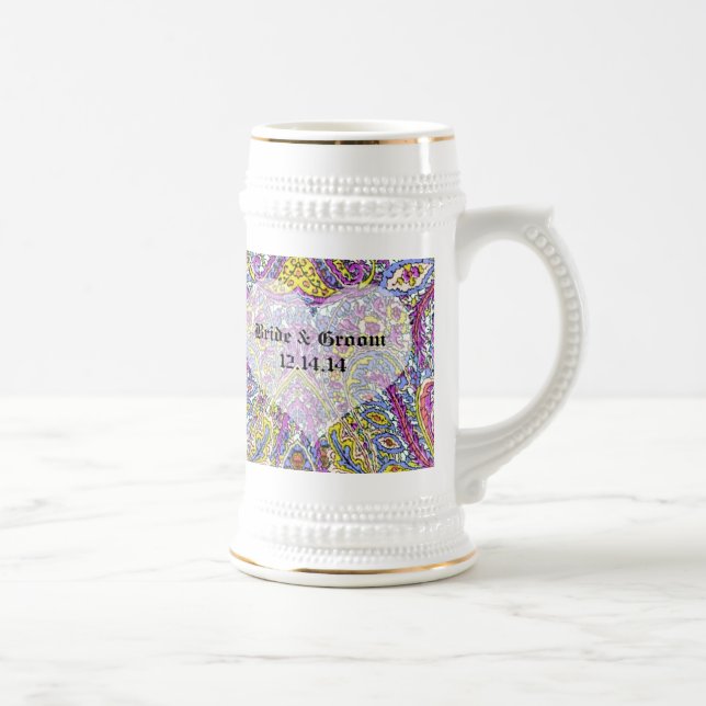 Vintag Paisley Bierglas (Rechts)