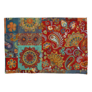 Vintag Paisley Mandala Colorful Patchwork Kissenbezug