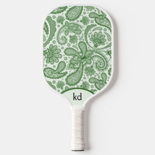 Vintag Paisley Monogram Pickleball Schläger